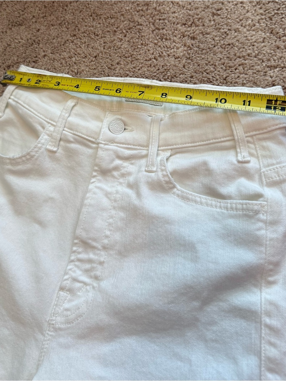 MOTHER White Ankle Crop Jeans - Picture 6 of 12